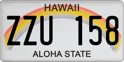 HI license plate ZZU158