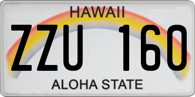 HI license plate ZZU160