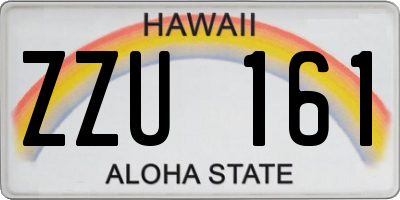 HI license plate ZZU161