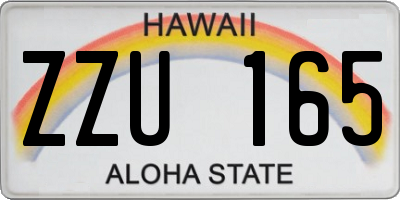 HI license plate ZZU165