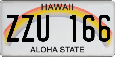 HI license plate ZZU166