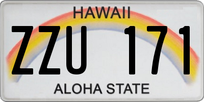 HI license plate ZZU171