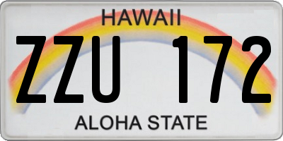 HI license plate ZZU172