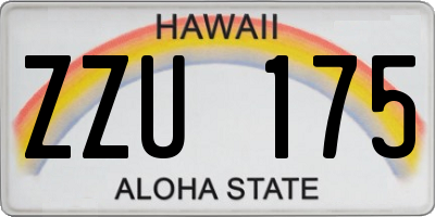 HI license plate ZZU175