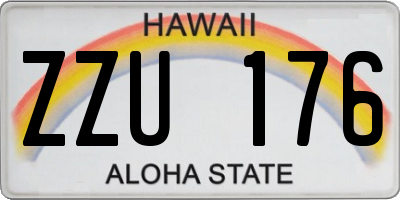 HI license plate ZZU176