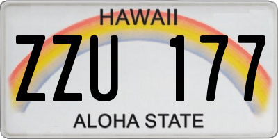 HI license plate ZZU177