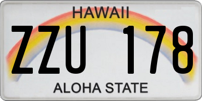 HI license plate ZZU178