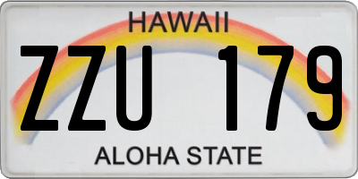 HI license plate ZZU179