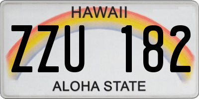 HI license plate ZZU182