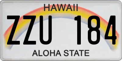 HI license plate ZZU184