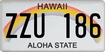 HI license plate ZZU186