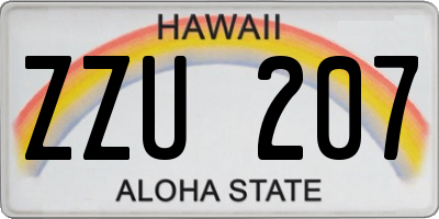 HI license plate ZZU207