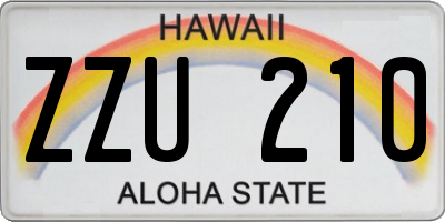 HI license plate ZZU210