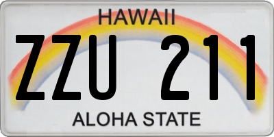 HI license plate ZZU211