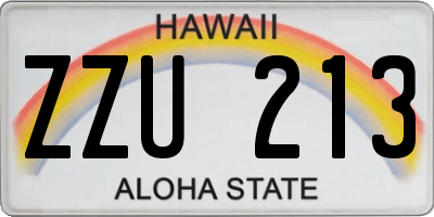 HI license plate ZZU213