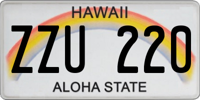 HI license plate ZZU220