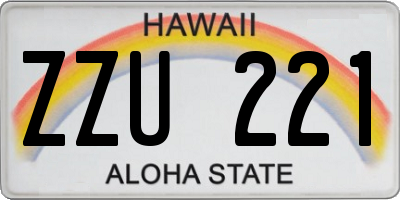 HI license plate ZZU221