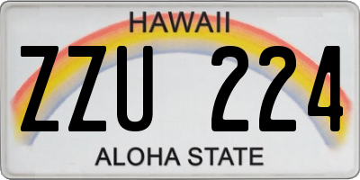 HI license plate ZZU224