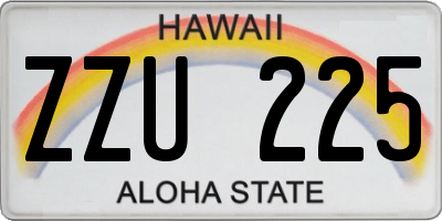 HI license plate ZZU225