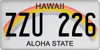 HI license plate ZZU226