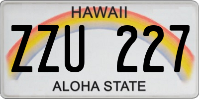 HI license plate ZZU227