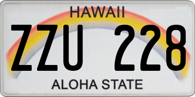 HI license plate ZZU228