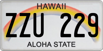 HI license plate ZZU229