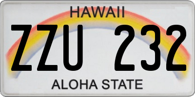 HI license plate ZZU232