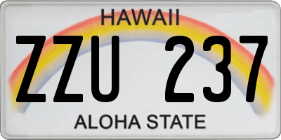 HI license plate ZZU237