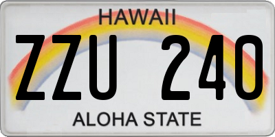 HI license plate ZZU240