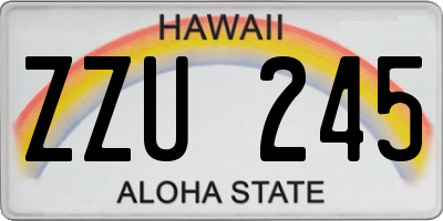 HI license plate ZZU245