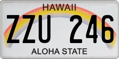 HI license plate ZZU246