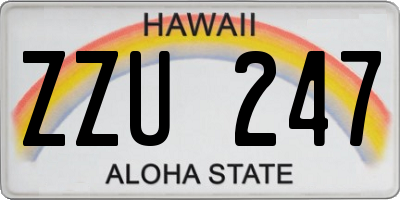 HI license plate ZZU247