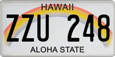 HI license plate ZZU248