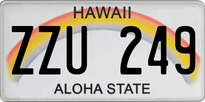 HI license plate ZZU249