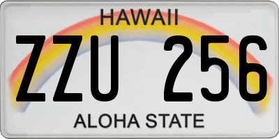 HI license plate ZZU256