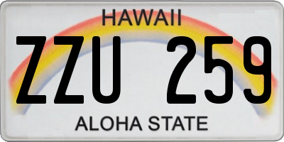 HI license plate ZZU259