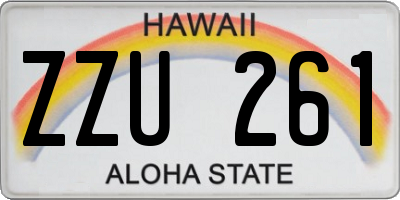 HI license plate ZZU261