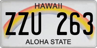 HI license plate ZZU263