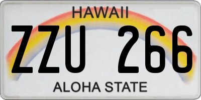 HI license plate ZZU266