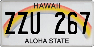 HI license plate ZZU267