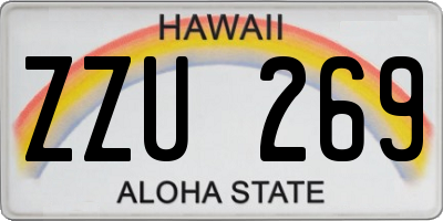 HI license plate ZZU269