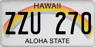 HI license plate ZZU270