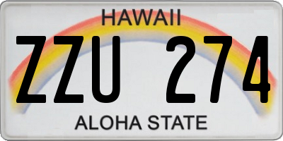 HI license plate ZZU274