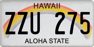 HI license plate ZZU275