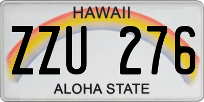 HI license plate ZZU276