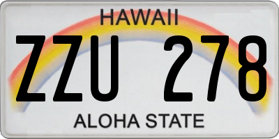 HI license plate ZZU278