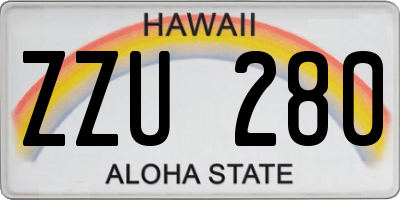 HI license plate ZZU280