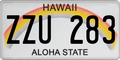 HI license plate ZZU283