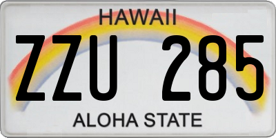 HI license plate ZZU285